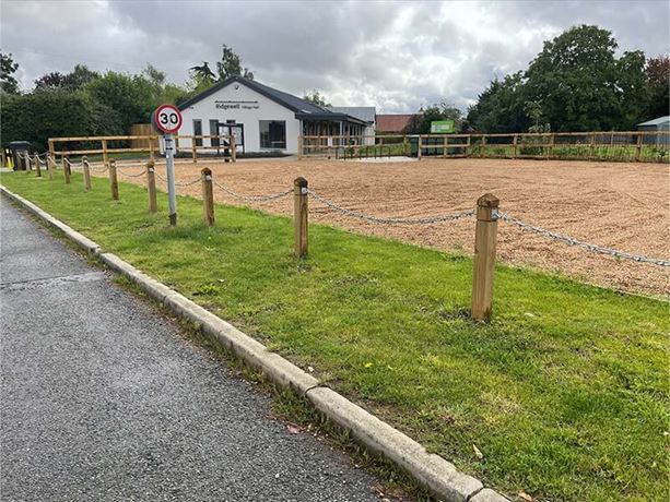post and chain around car park